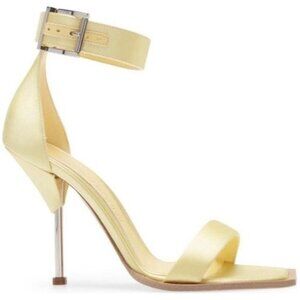 ALEXANDER MCQUEEN Ankle Strap pale yellow Sandal HEELS SIZE 36.5